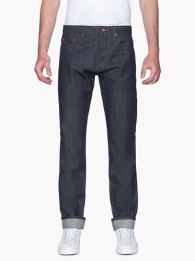 The Unbranded Brand UB201 Tapered Fit 14.5 oz Indigo Selvedge Denim Jeans 34